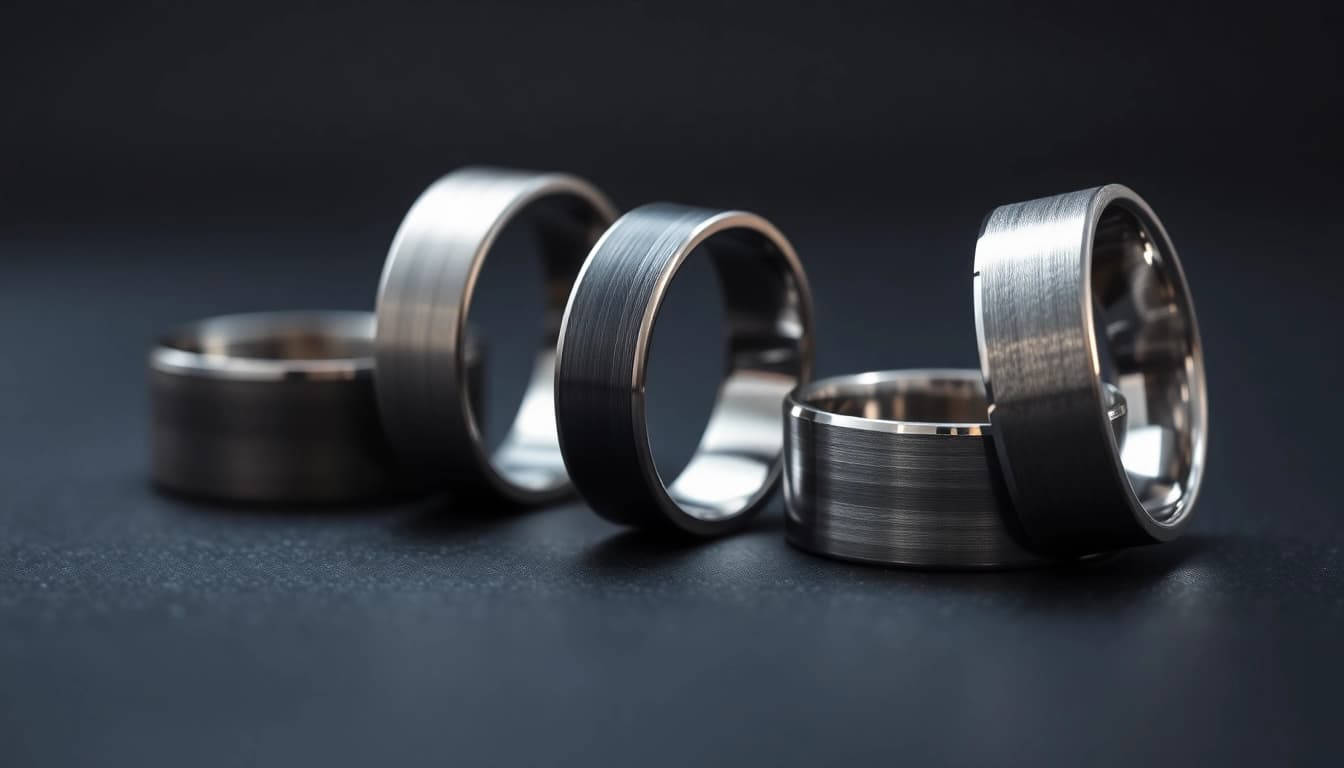 Stylish Gunmetal Wedding Bands for Men: Perfect Rings for Modern Grooms