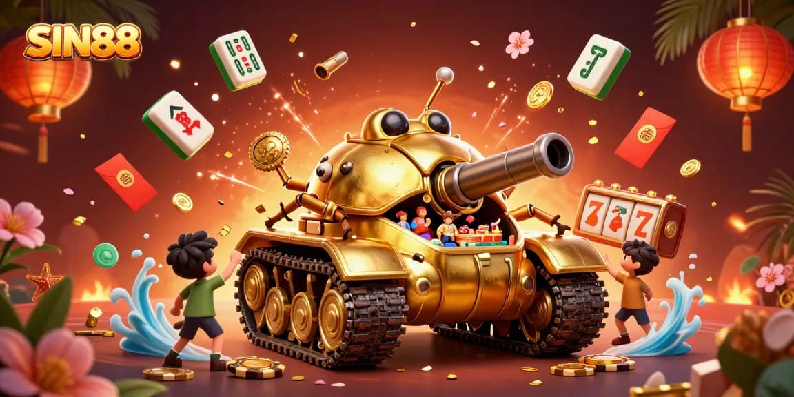 SIN88 invites players to enjoy a vibrant casino illustration featuring dynamic gaming elements and rich visuals.