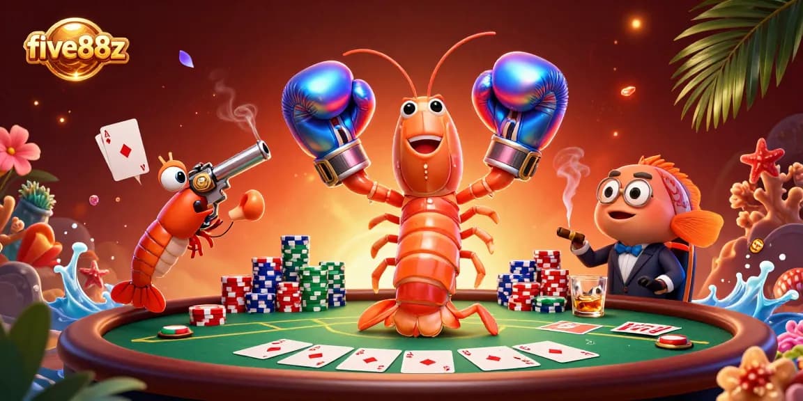 Experience thrilling poker action with five88z as the mantis shrimp dominates and cheers.