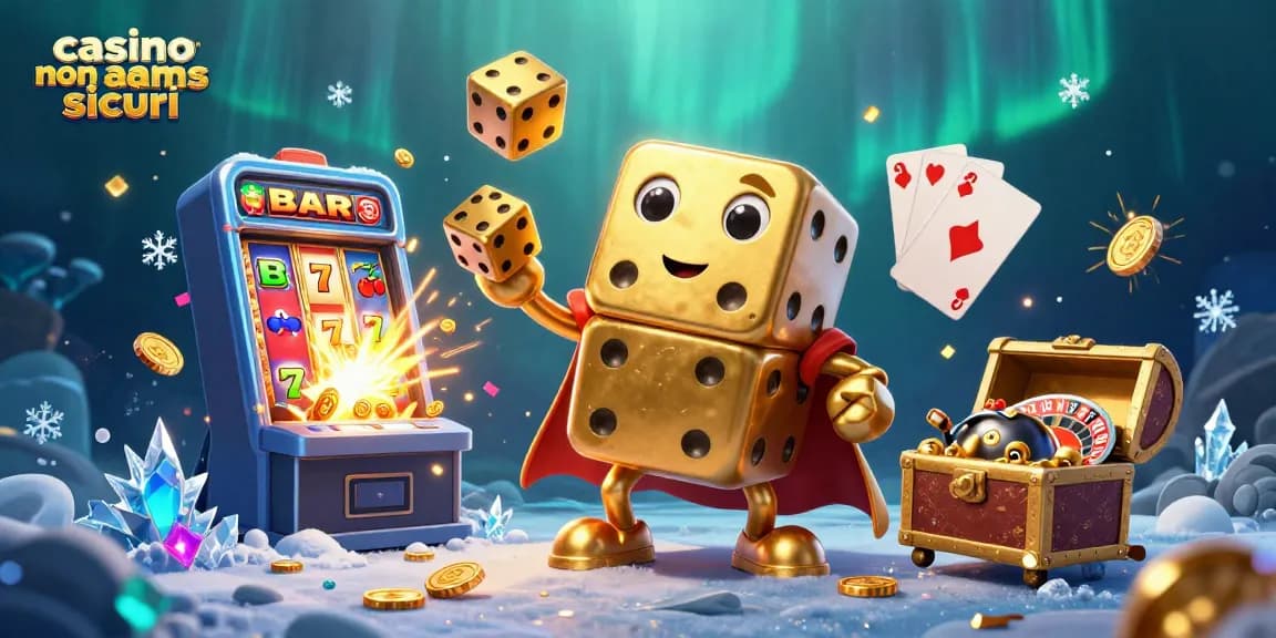 Gioca responsabilmente nei casino non AAMS sicuri con un golem di dadi e una slot in esplosione di monete.