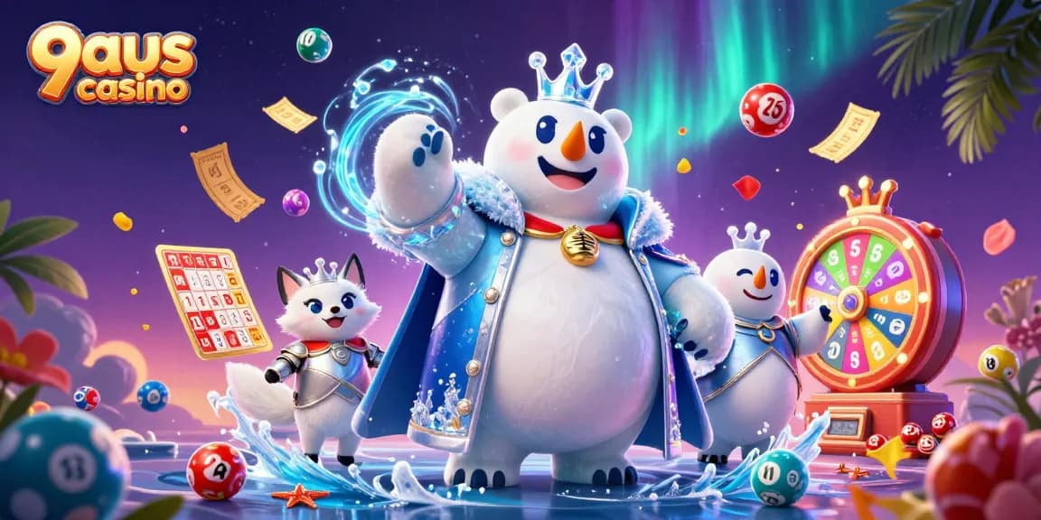 Experience thrilling moments at 9aus casino with colorful lottery elements and dynamic gaming atmosphere.