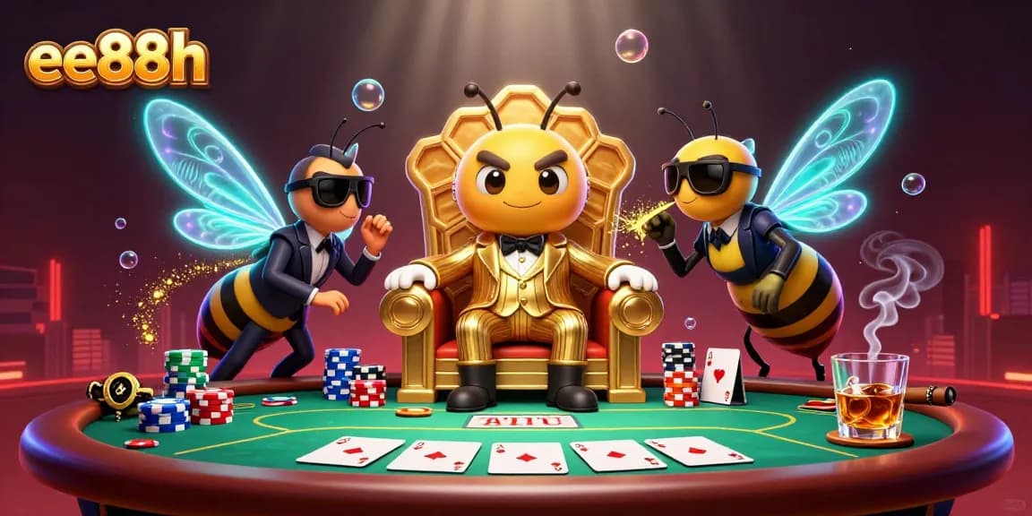 Engage in vibrant poker action with the EE88H bumblebee mob boss and his elite entourage.