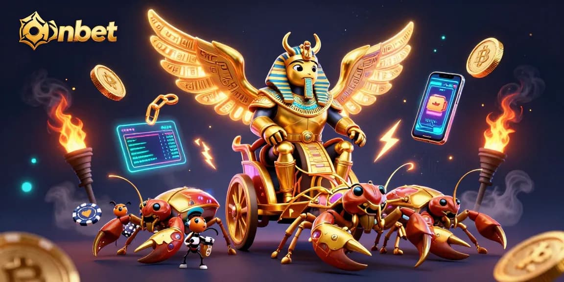 Engage with Onbet's vibrant casino experience featuring 3D characters and thrilling gaming elements.