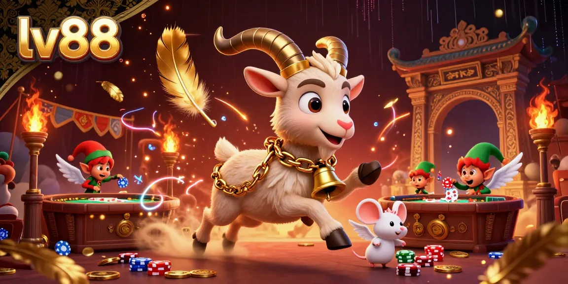 Engage in the festive chaos of lv88's casino with lively characters and dynamic gambling elements.