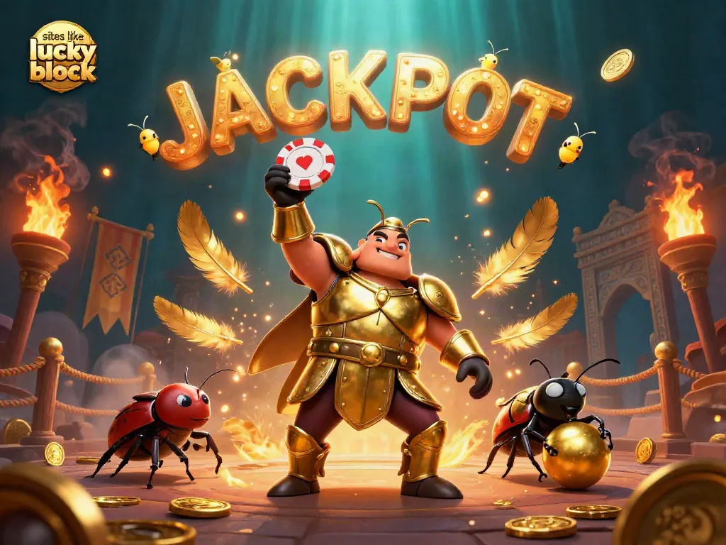 Experience thrilling wins at top sites like Lucky Block, featuring vibrant casino elements and exciting gameplay.