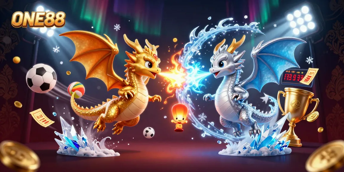 Engage with ONE88 through a vibrant 3D illustration featuring action-packed sports elements.