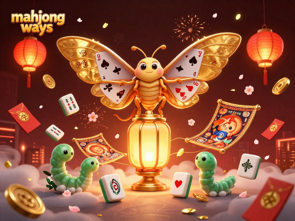 Experience the thrill of mahjong ways with dynamic elements in this vibrant casino-themed illustration.