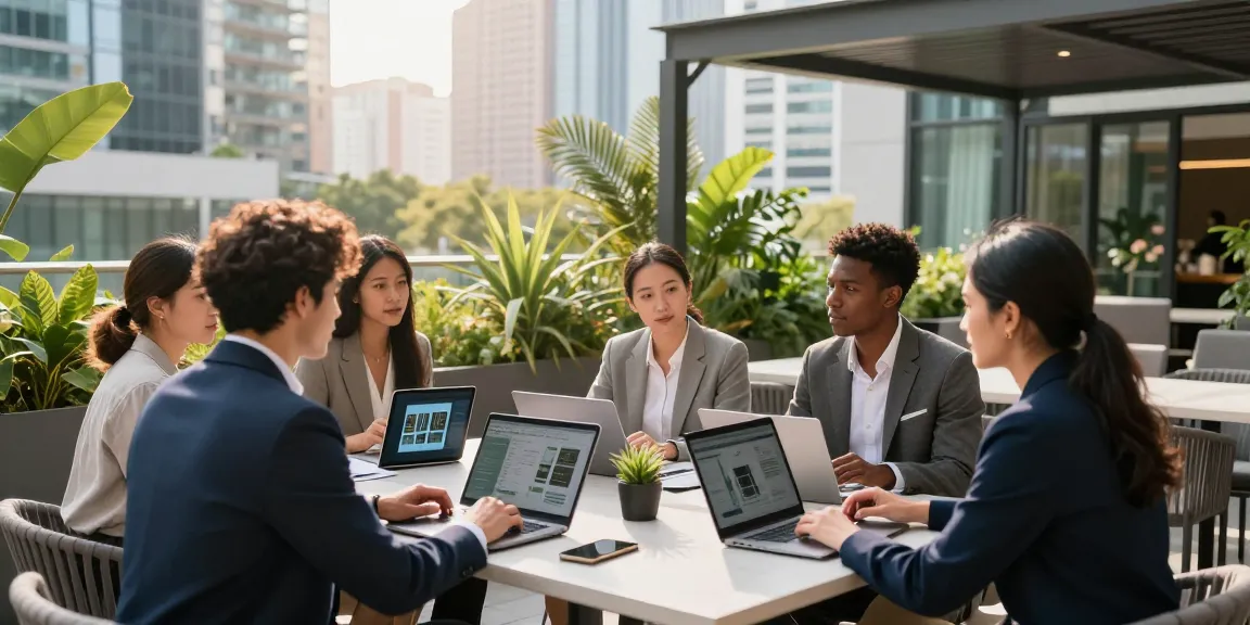 Collaborative meeting scene at MANTRA88 showcasing vibrant commercial spaces and modern professionals.