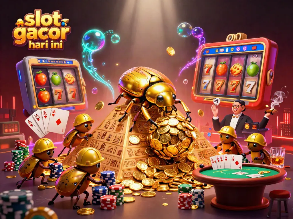 Gambaran karakter keberuntungan dalam permainan slot gacor hari ini dengan simbol jackpot yang memukau.