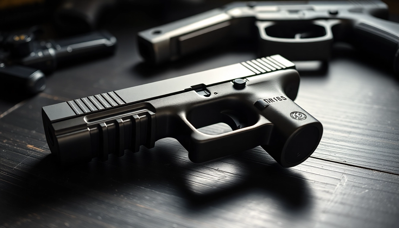 Showcase of a glock 17 gen 5 slide, highlighting details and craftsmanship in natural lighting.
