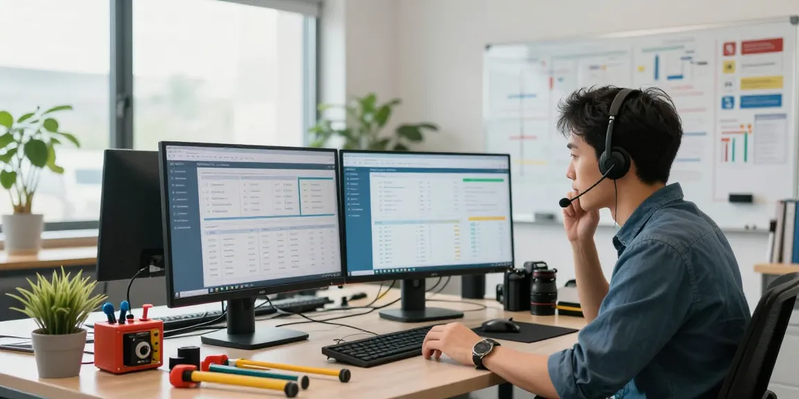 Operators collaborating in a modern office for contractor lead generation strategies, showcasing successful engagement.