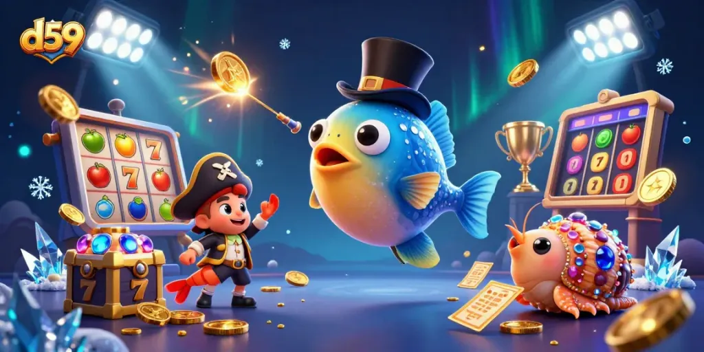 Menangkan jackpot seru dengan d59, ikan pemangsa anglerfish dan karakter menarik dalam dunia slot.