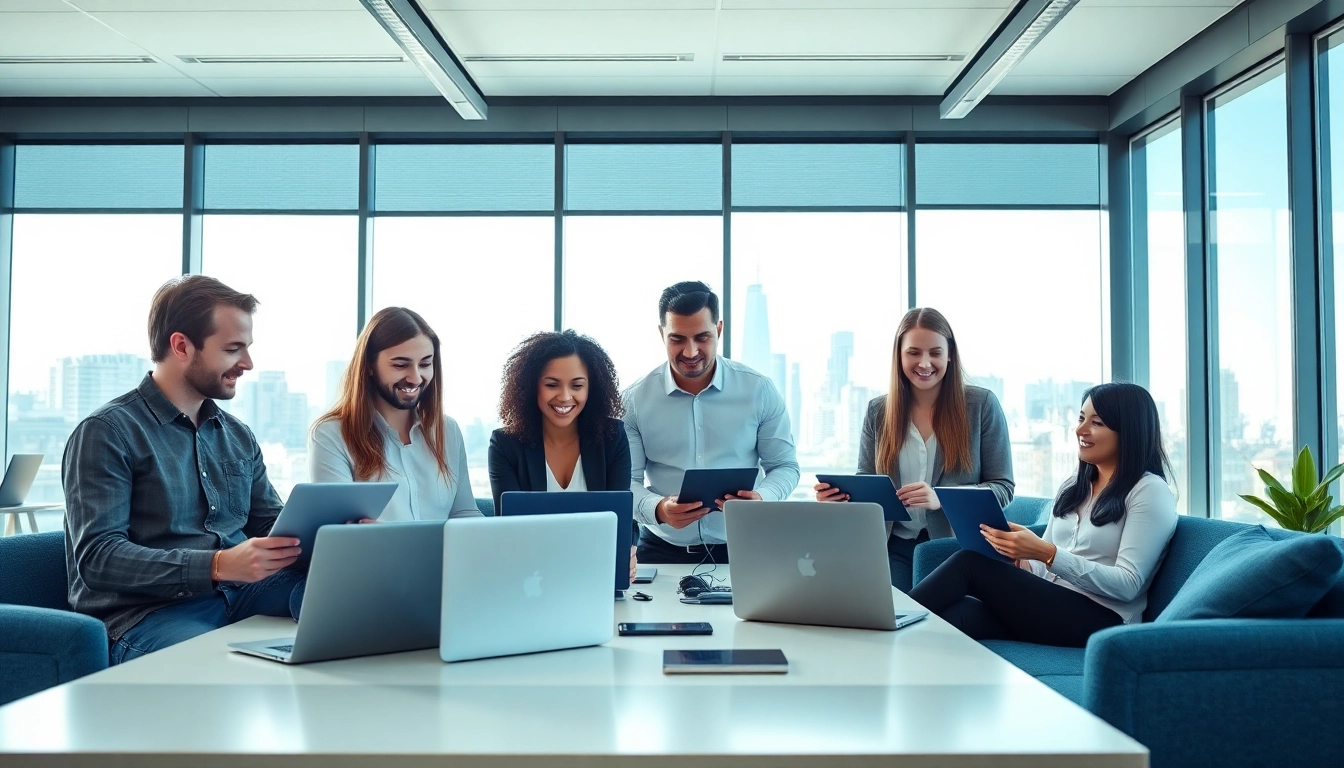 Providing small business IT support London in a collaborative office with diverse professionals.
