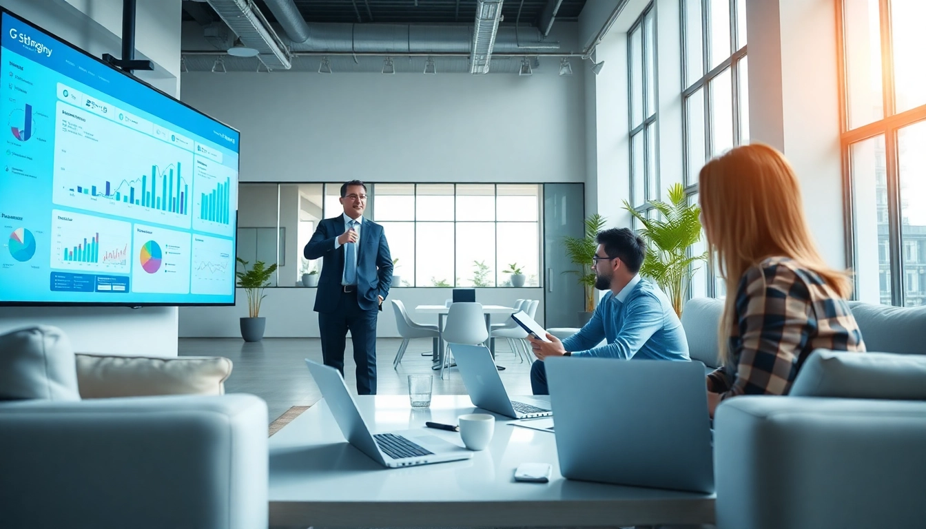 Visual representation of a Digital Marketing Expert Melaka strategizing in a modern office space.