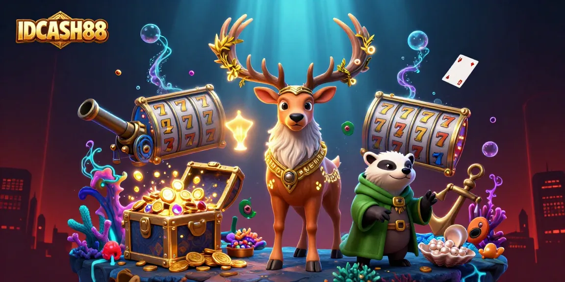 Experience the thrill of IDCASH88 slots with dynamic spins and golden rewards in an enchanting underwater adventure.