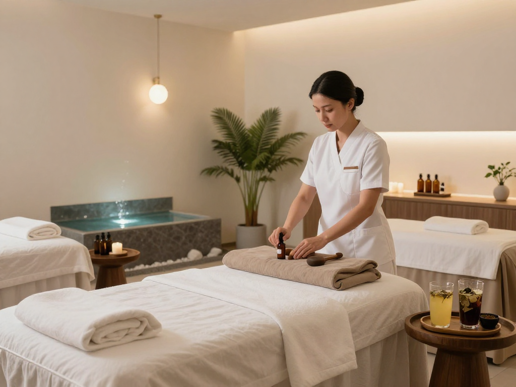Massage therapy session at Balanced Massage featuring mantra88 aromatic oils and serene ambiance.