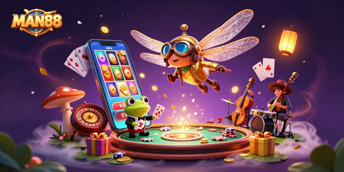 Join the fun at MAN88's casino with engaging card games and vibrant characters in an ultimate gaming experience.