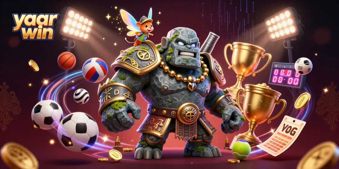 Engage in thrilling action with yaar win as ancient guardian and knight cheer on gamers.