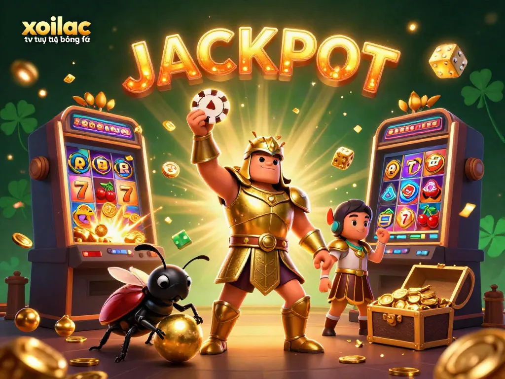 Experience the excitement of xoilac tv trực tiếp bóng đá with dynamic characters and vibrant casino elements.