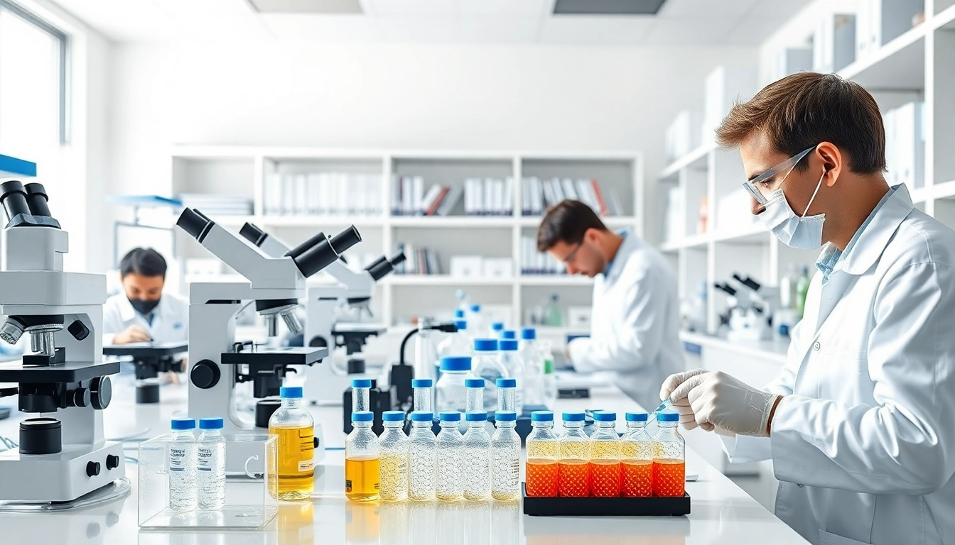 Explore peptide research activities at https://peptideprice.store/ in a professional laboratory.