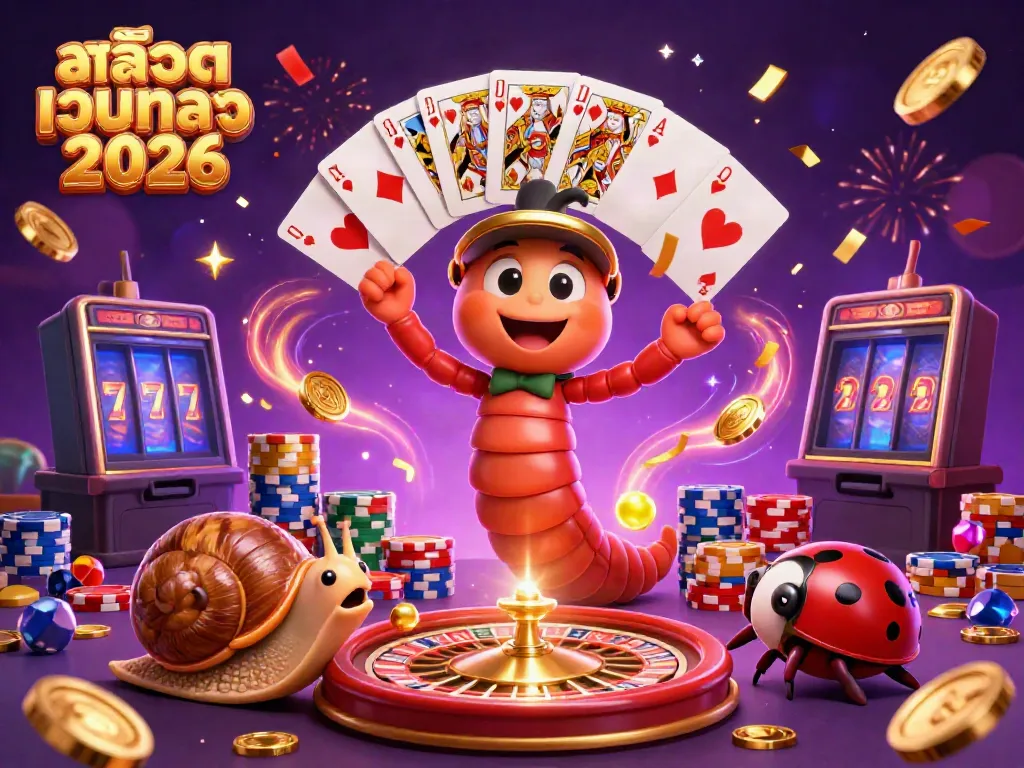 Exciting gameplay at สล็อตเว็บตรง 2026 featuring vibrant characters and casino elements.