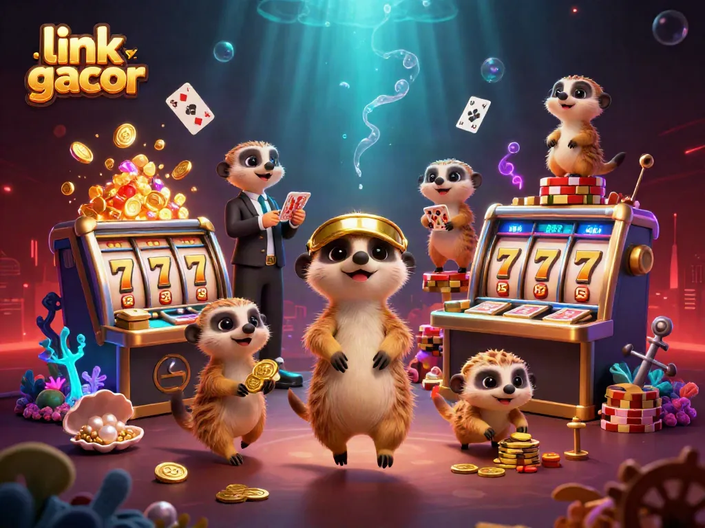Slot gacor link hadir dengan karakter meerkat beraksi dalam kasino dengan harta karun yang melimpah.