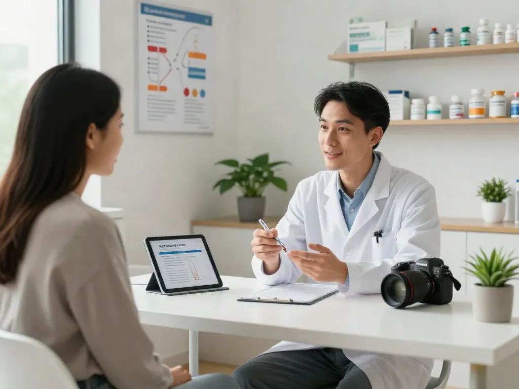 Discussing retatrutide peptide Canada in a modern healthcare setting.