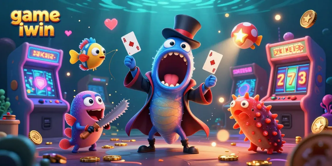 Engage with game iwin, showcasing a vibrant underwater magic scene featuring unique sea creatures and dynamic gaming elements.