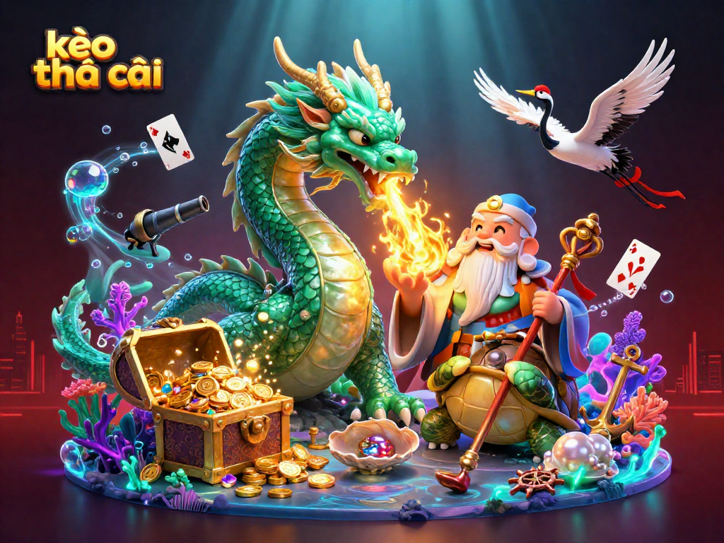 Experience the thrill of kèo nhà cái as the vibrant dragon illuminates the dynamic casino scene.