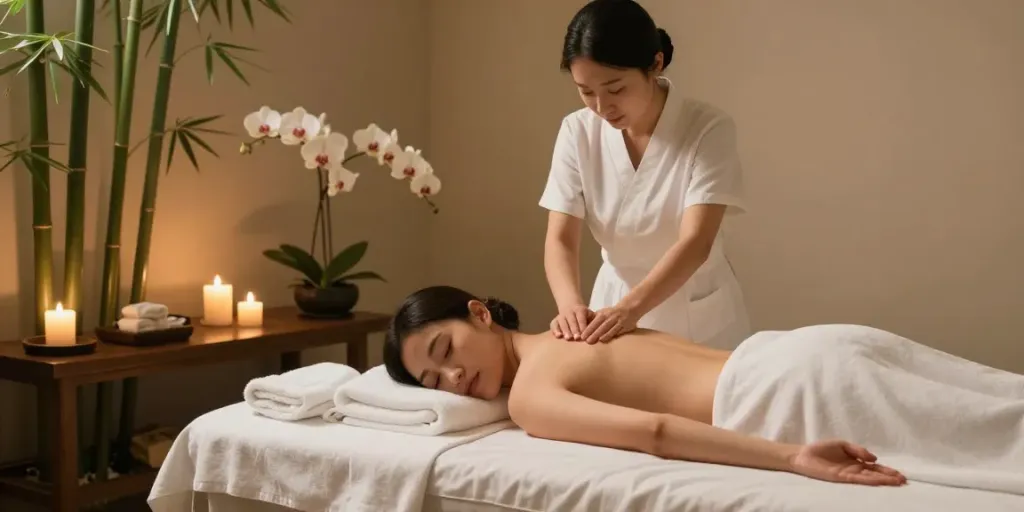 다낭 가라오케와 함께하는 고급 스파 트리트먼트룸에서의 마사지 서비스