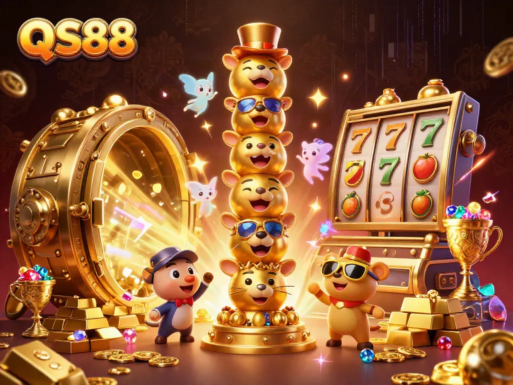 Spin the reels on QS88's vibrant slots, inviting luck and excitement with every jackpot.