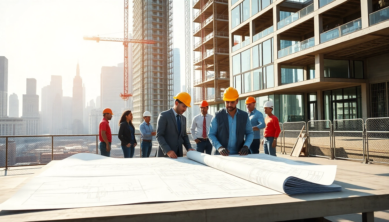 Showcase of a New York City Commercial General Contractor at work on a modern construction site.