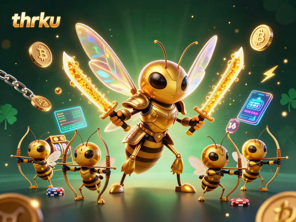 Engage in thrilling gambling adventures with thrku's vibrant casino-themed 3D illustration showcasing coins and characters.