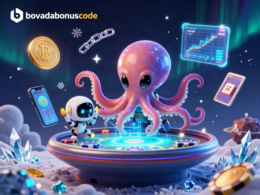 Join the action with bovadabonuscode at the holographic poker table among vibrant crypto features.