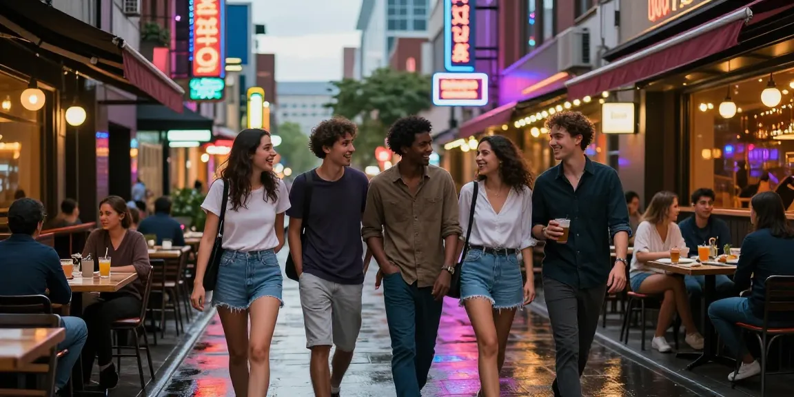 Engaging nightlife in the city highlighting popular 오피사이트 options and social connections.